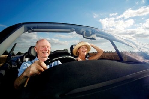 traveling-by-car Couple on a road trip
