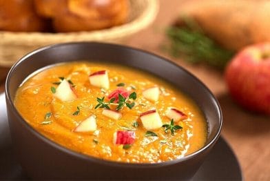 Tandoori Sweet Potato and Apple Soup - Renal Diet Thanksgiving Recipe