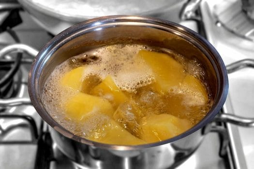 potatoes in w boiling water