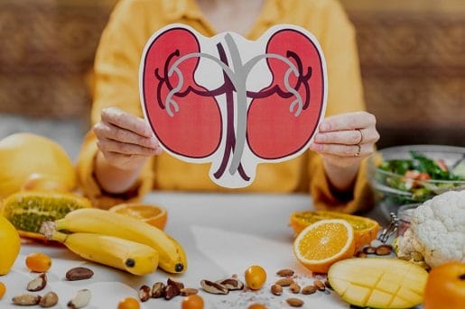 kidney with fruits and vegetables