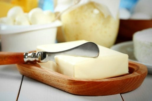Unsalted butter and trans-fat free margarine