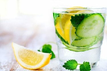 Homemade Lemon Cucumber kidney friendly Soda