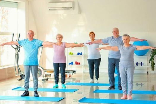 old people exercising 