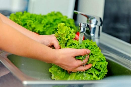 washing leafy vegetables for kidney diet salad