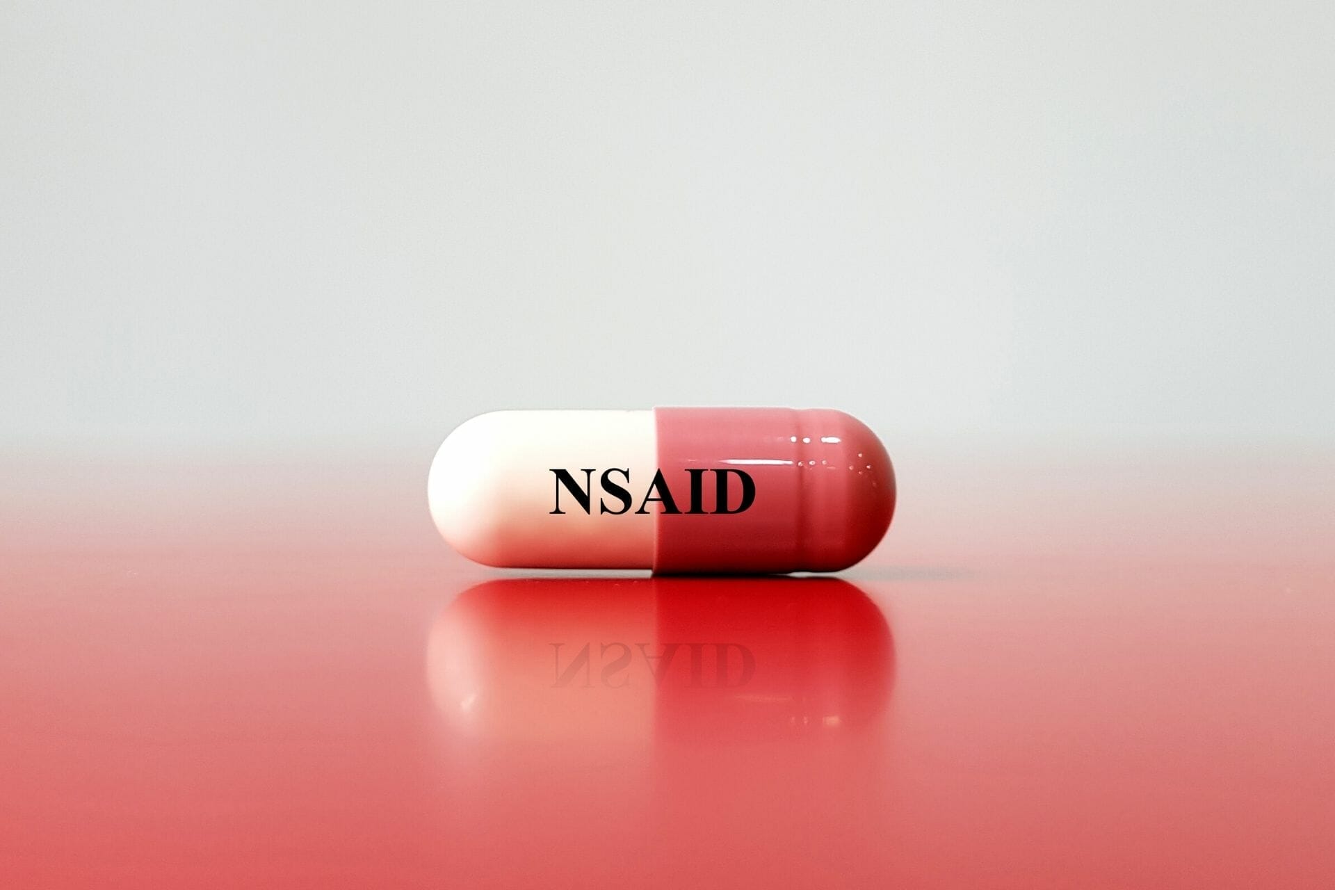 capsule with NSAID printed