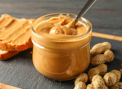 Peanut butter on bread for a renal diet.